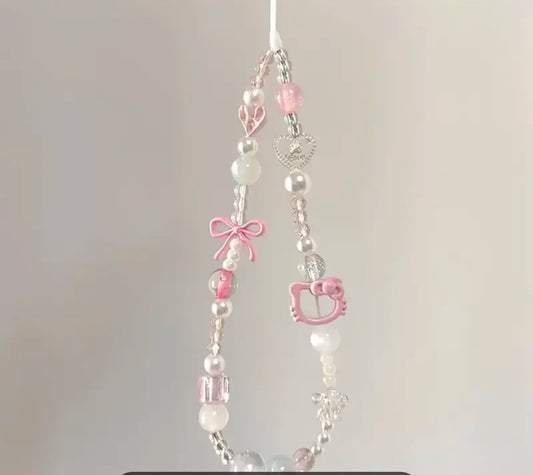 Hello kitty style phone charm